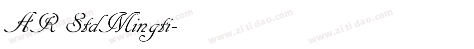 AR StdMingti字体转换